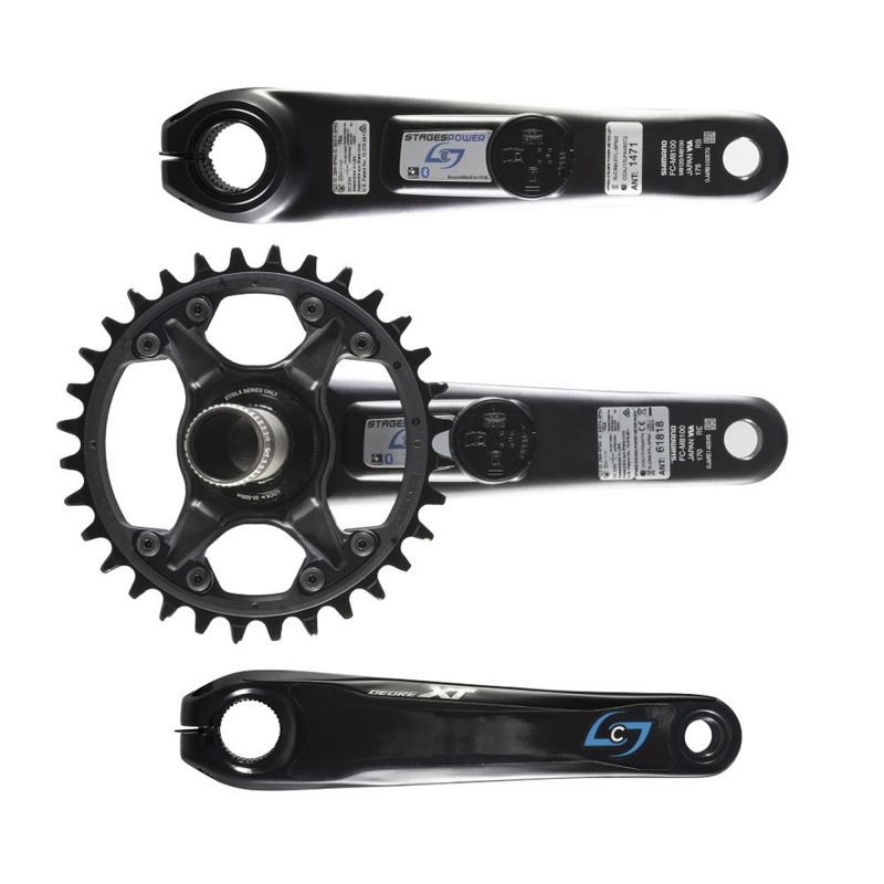 Stages Power LR XT M8120 Crankset Dual Sided Cycling Power Meter